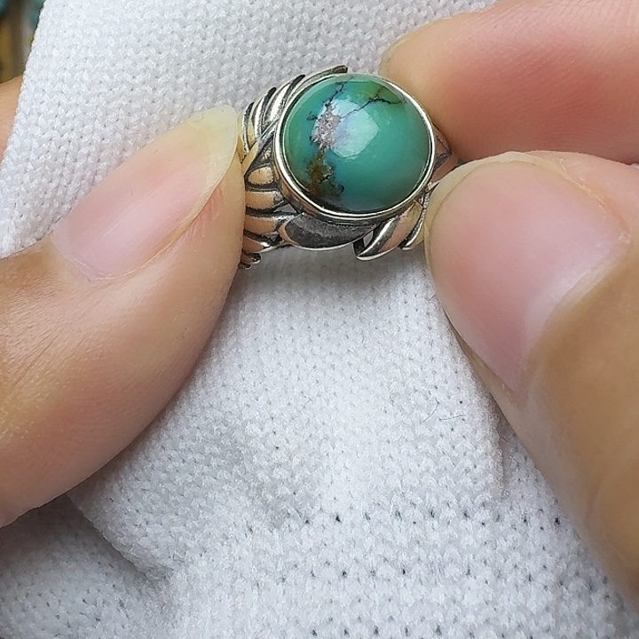 绿松石银S925镶嵌珠宝奇石