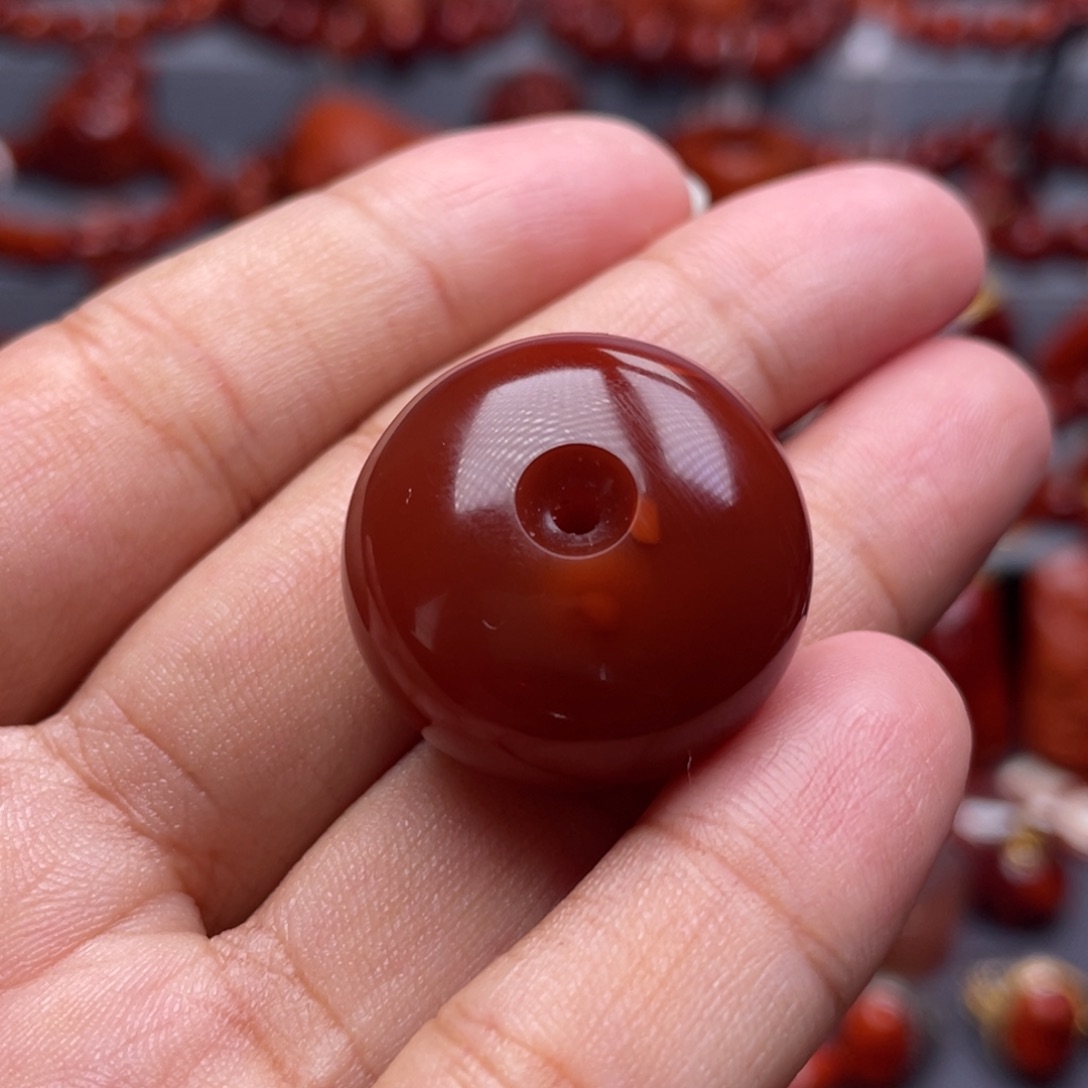 南红玛瑙未镶嵌珠宝奇石平安扣吊坠