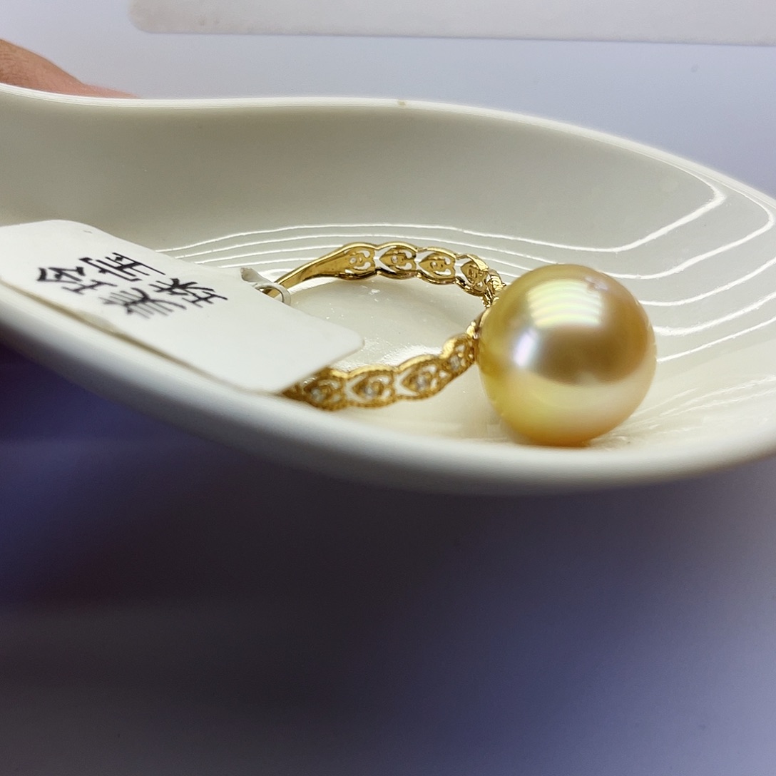 海水珍珠18K金镶嵌戒指
