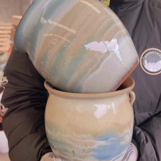 紫砂花盆高21口18————