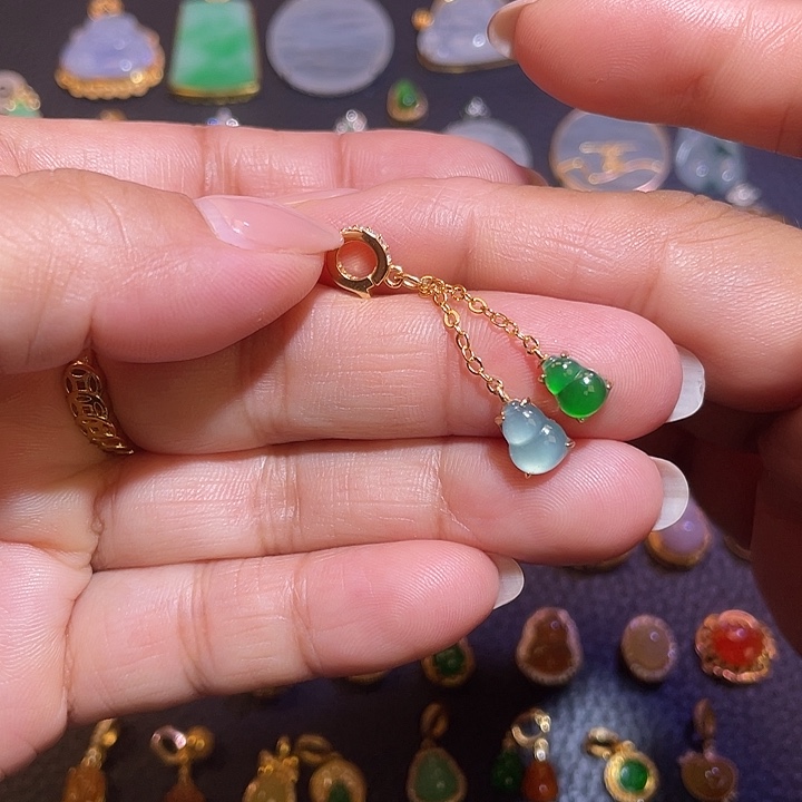 翡翠银S925镶嵌颈饰