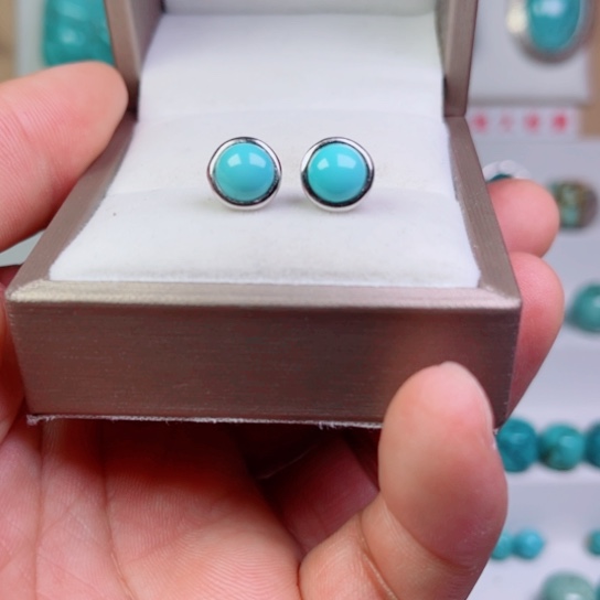 银S925镶嵌绿松石珠宝奇石