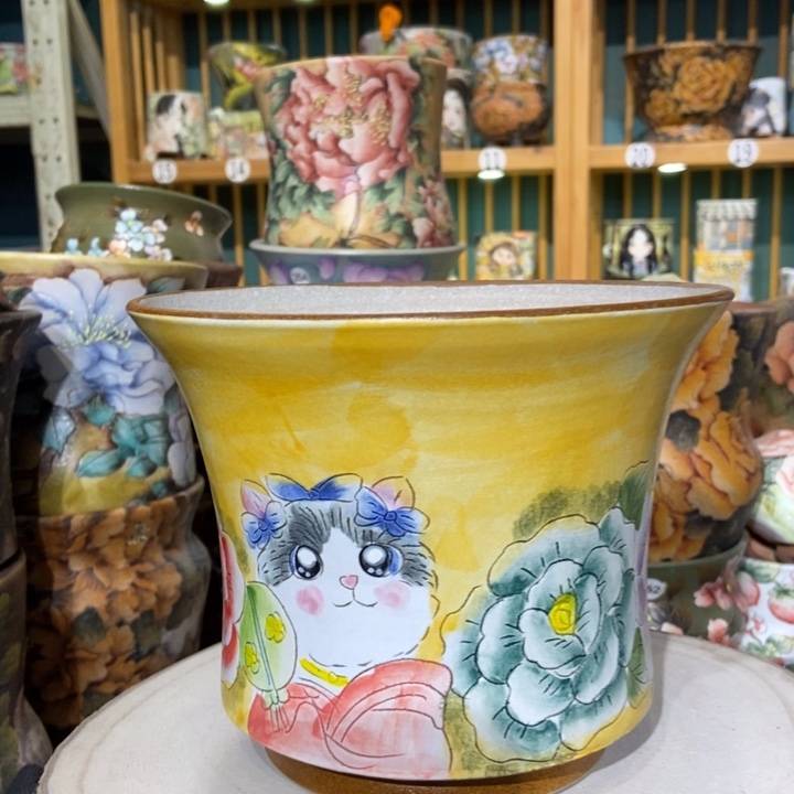 红陶景德镇艺术手绘作品