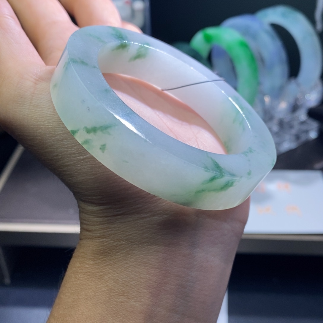 定制翡翠翡翠手镯未镶嵌W****y