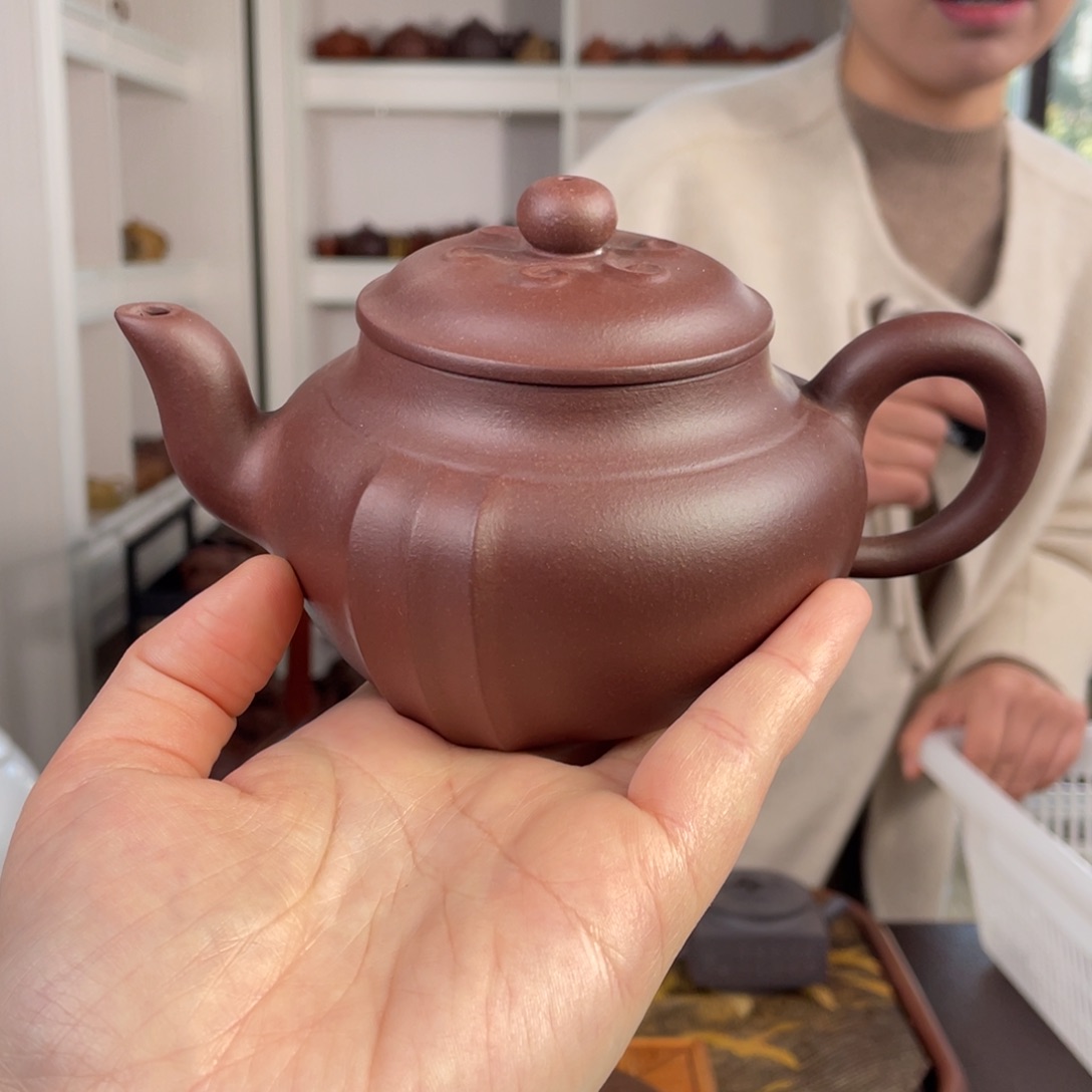 紫砂茶壶紫泥经文大壶300cc