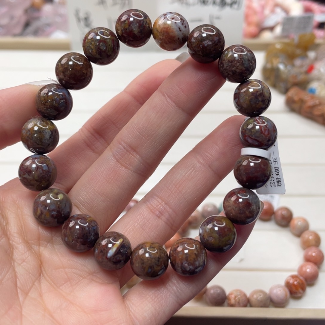 未镶嵌手链硅化玉花*902