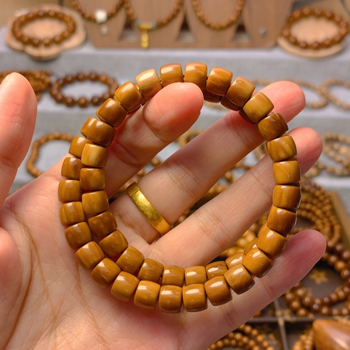 果皮天然库克精挑直切7*8双圈男女通用手串