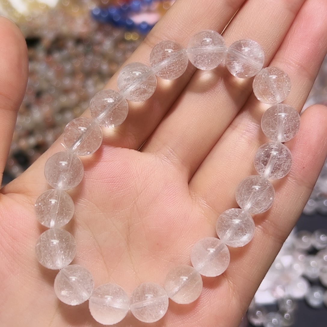未镶嵌手链水晶兔毛10毫米12号