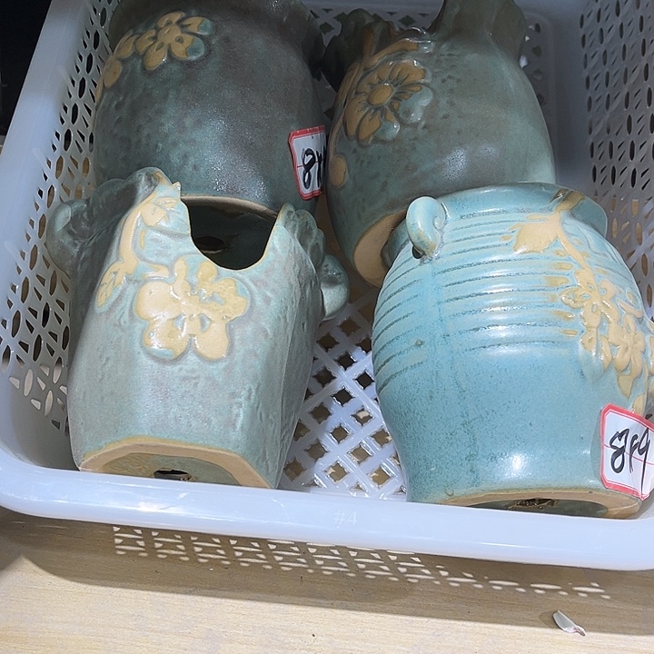 瓷片花盆多肉植物艺术品
