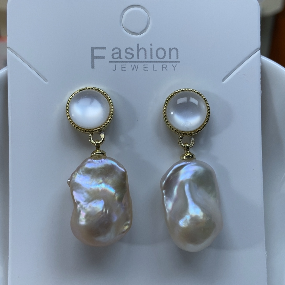 淡水珍珠耳环合金特价515