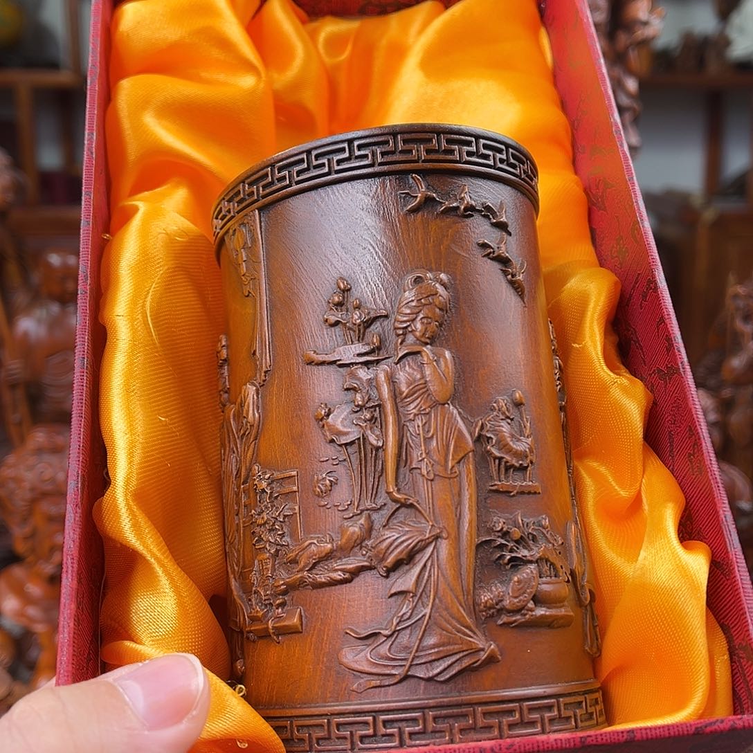 黄杨木黄杨木雕刻高度12厘米