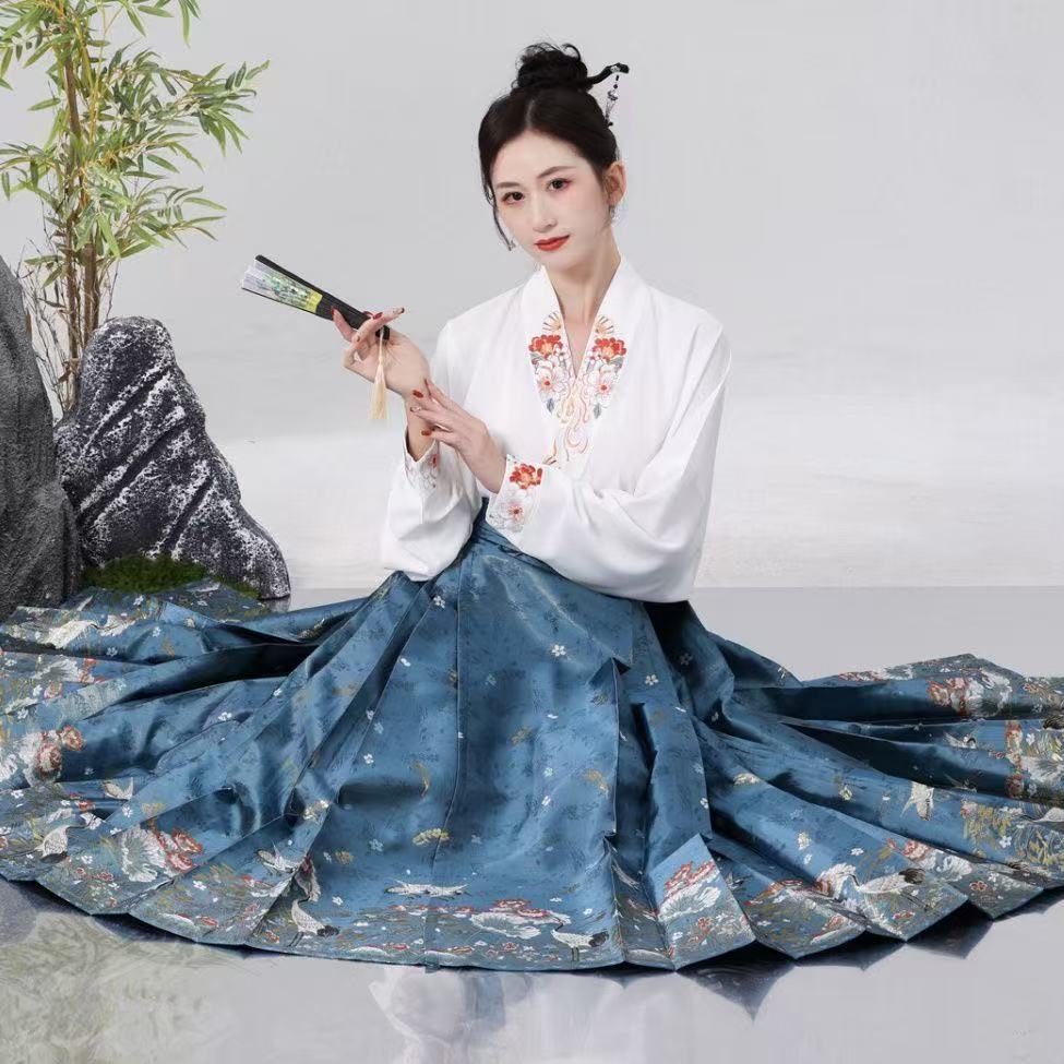 楚门马面裙【芦池小景】新中式国风汉元素半身裙马面裙女款爆款