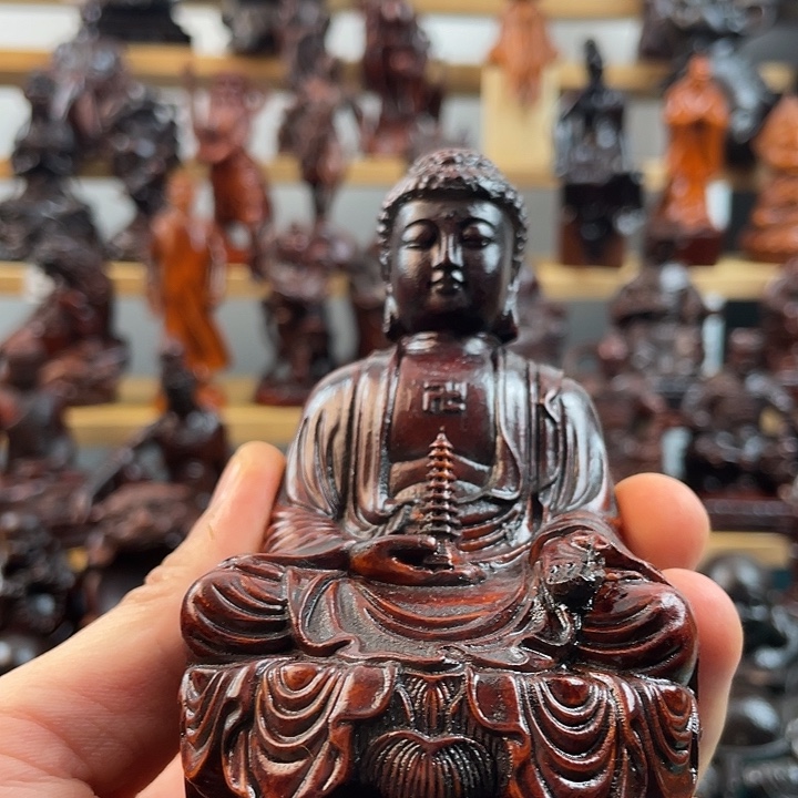 富***丹木木质雕刻摆件123456