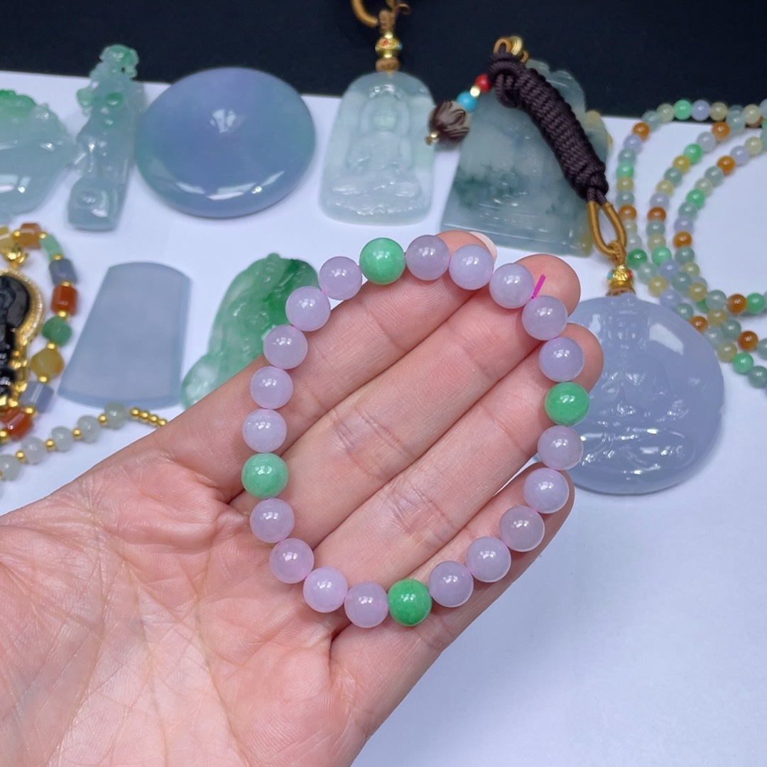 翡翠手链未镶嵌手串