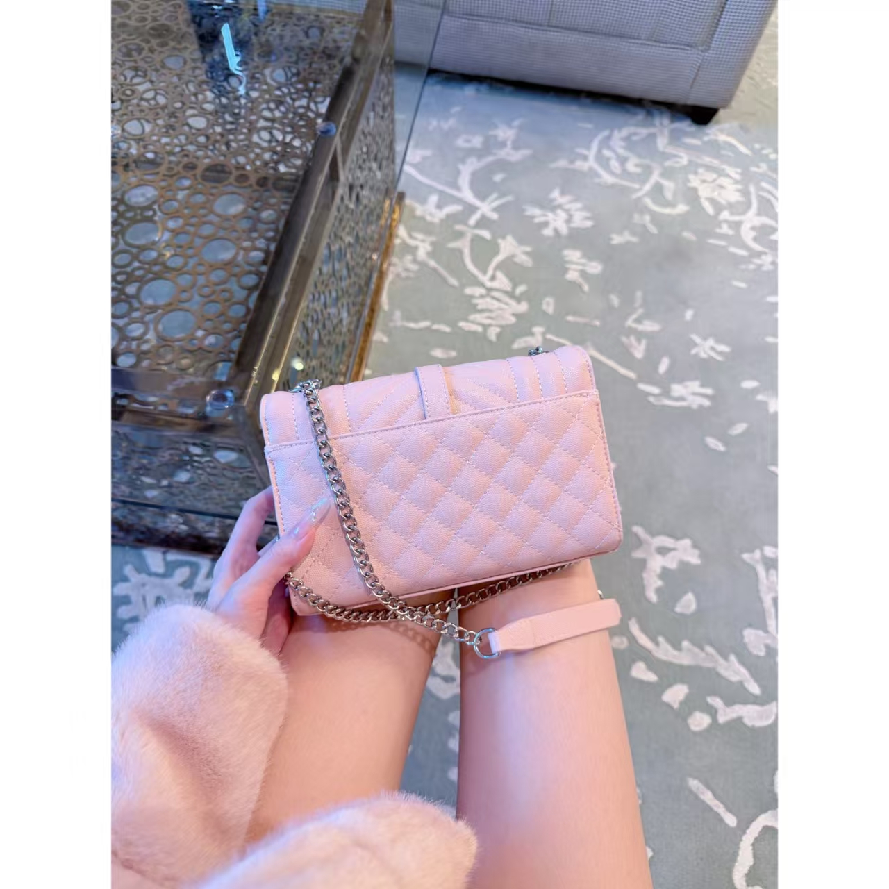 sister【 鱼子酱邮差包】信封款单肩斜挎包（无公仔挂件）