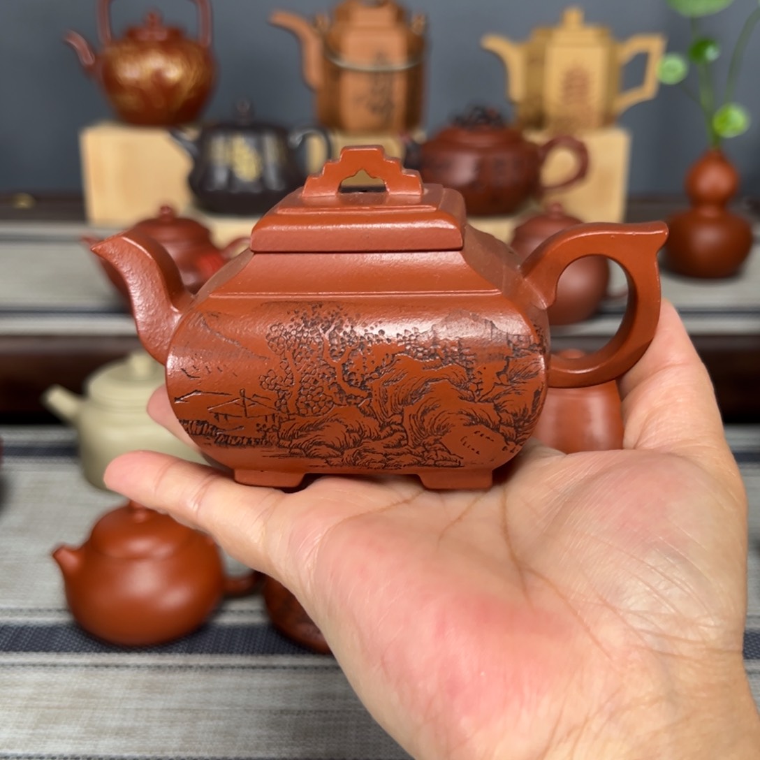 茶壶紫砂左*大四方桥鼎