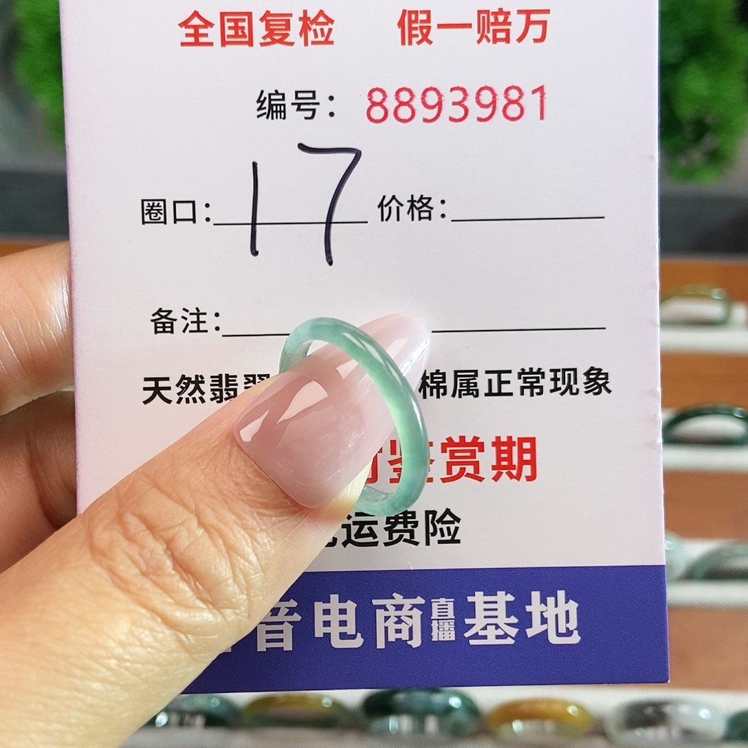 翡翠戒圈未镶嵌3981.....