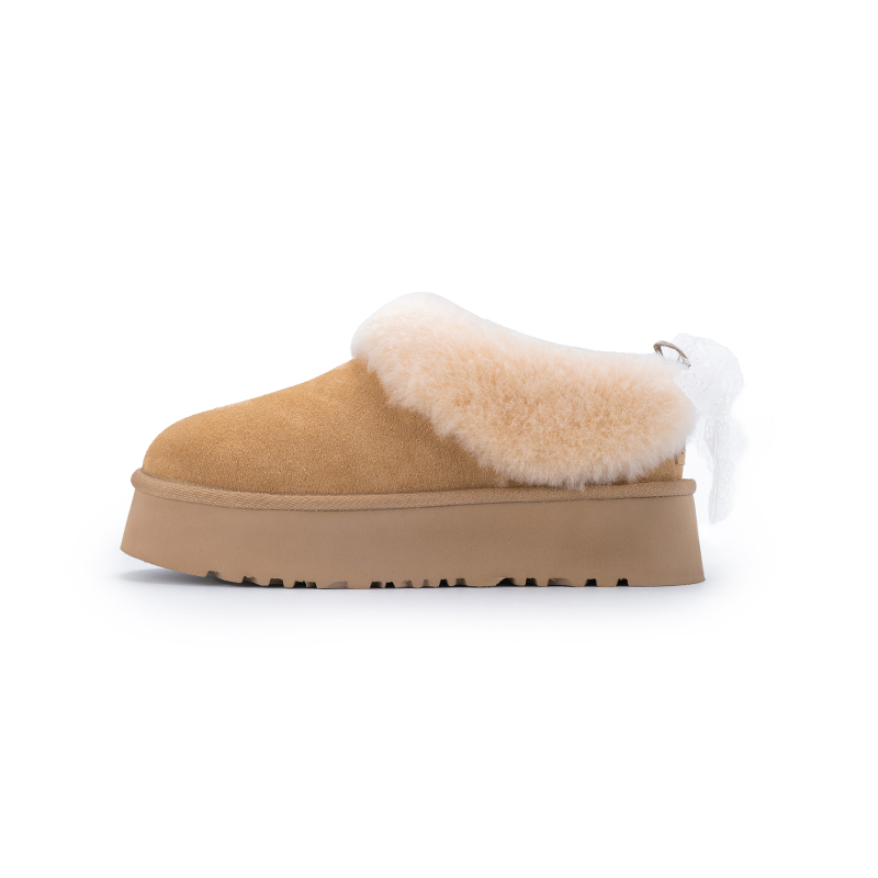 桑坡塔茨勒爆款时尚雪地靴栗色保暖雪地靴短靴时尚舒适厚底百搭