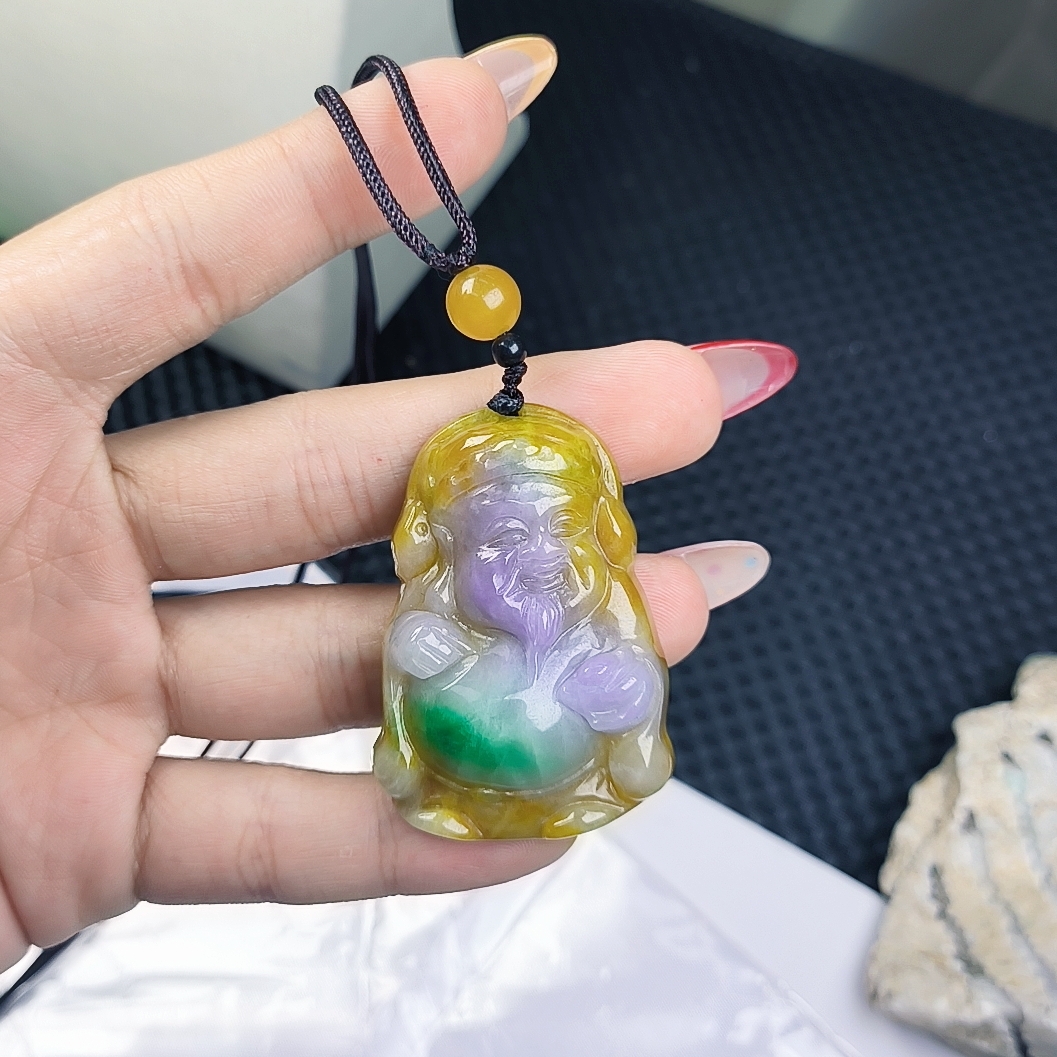 （聚宝严选））D218三彩财神爷1吊坠妈妈款精致精美百搭时尚