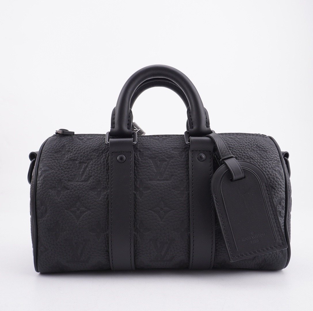 99新 LV LV Keepall 25芯片款经典老花满印斜挎包 F492