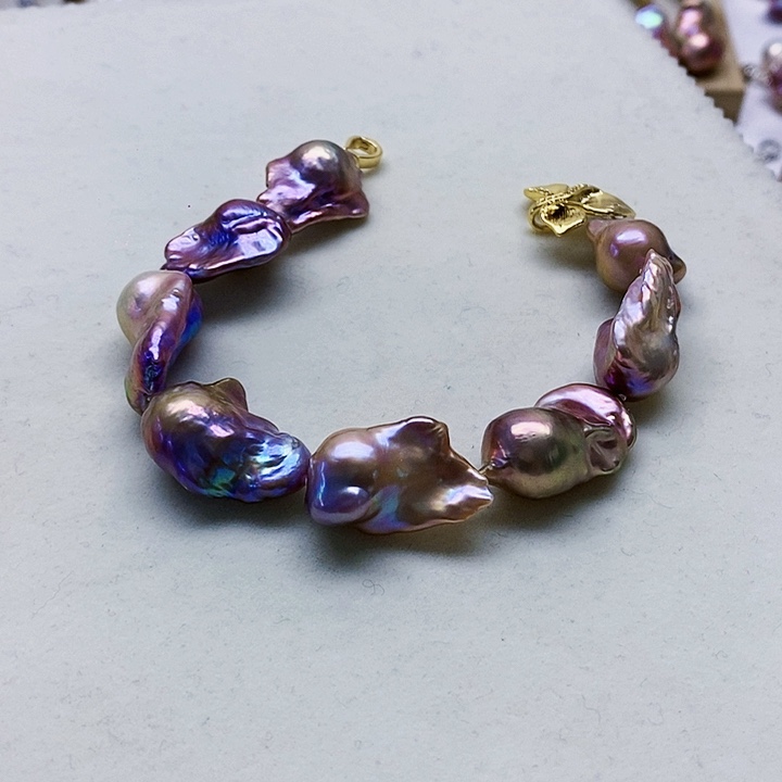 银S925镶嵌耳饰淡水珍珠?**糖