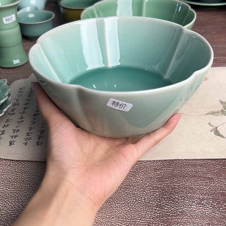 龙泉云间青瓷小米茶器