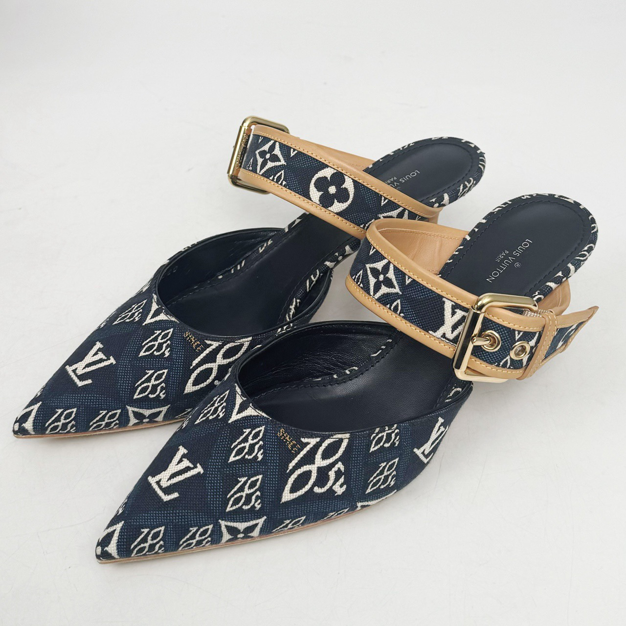 99新 LouisVuitton/路易威登 40码/1854高跟凉鞋/jm07090