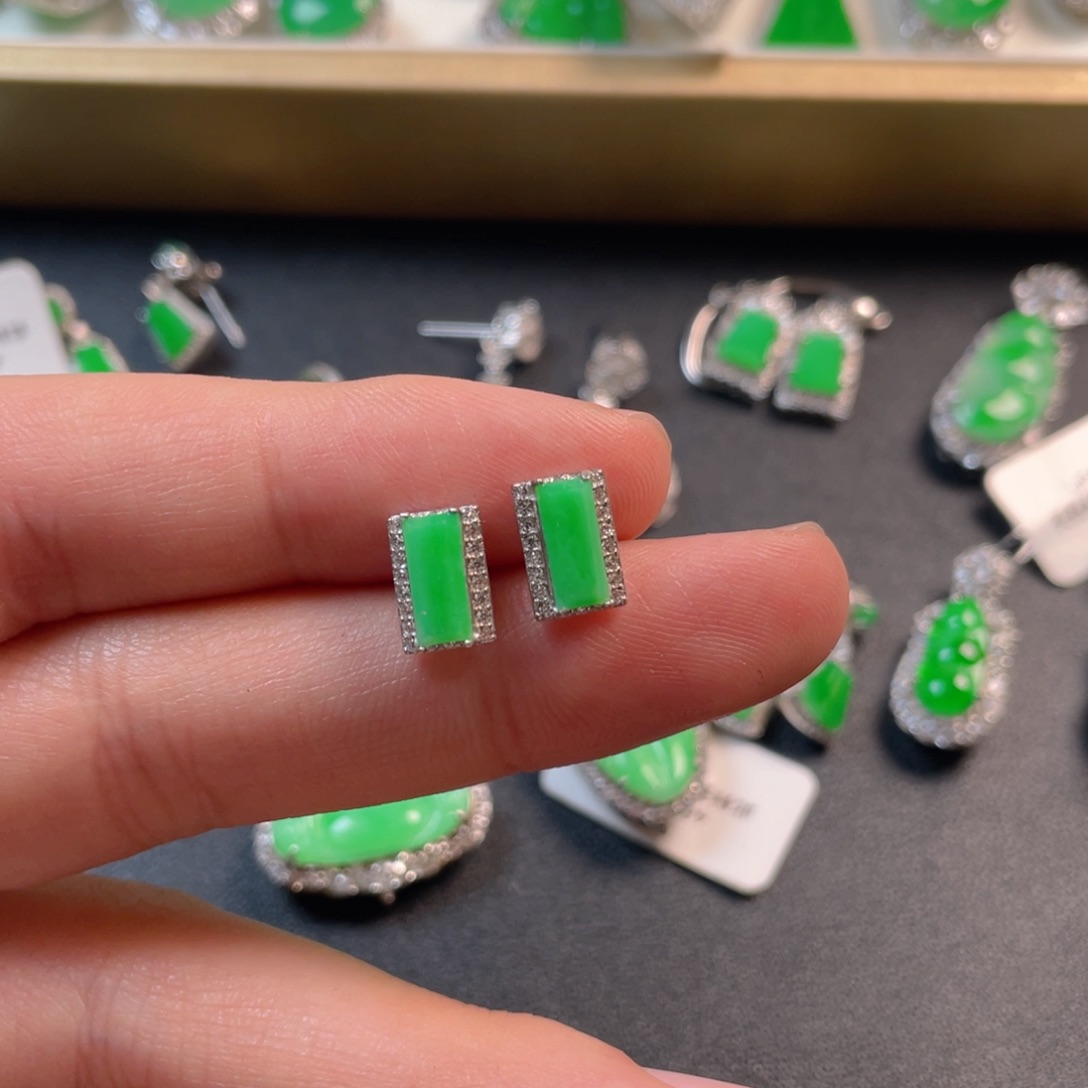 翡翠银S925镶嵌吊坠(不含链)