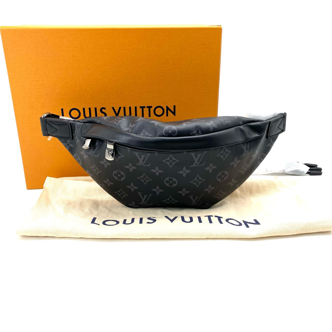 99新 LouisVuitton/路易威登 经典黑老花discovery胸腰包 尺44/15