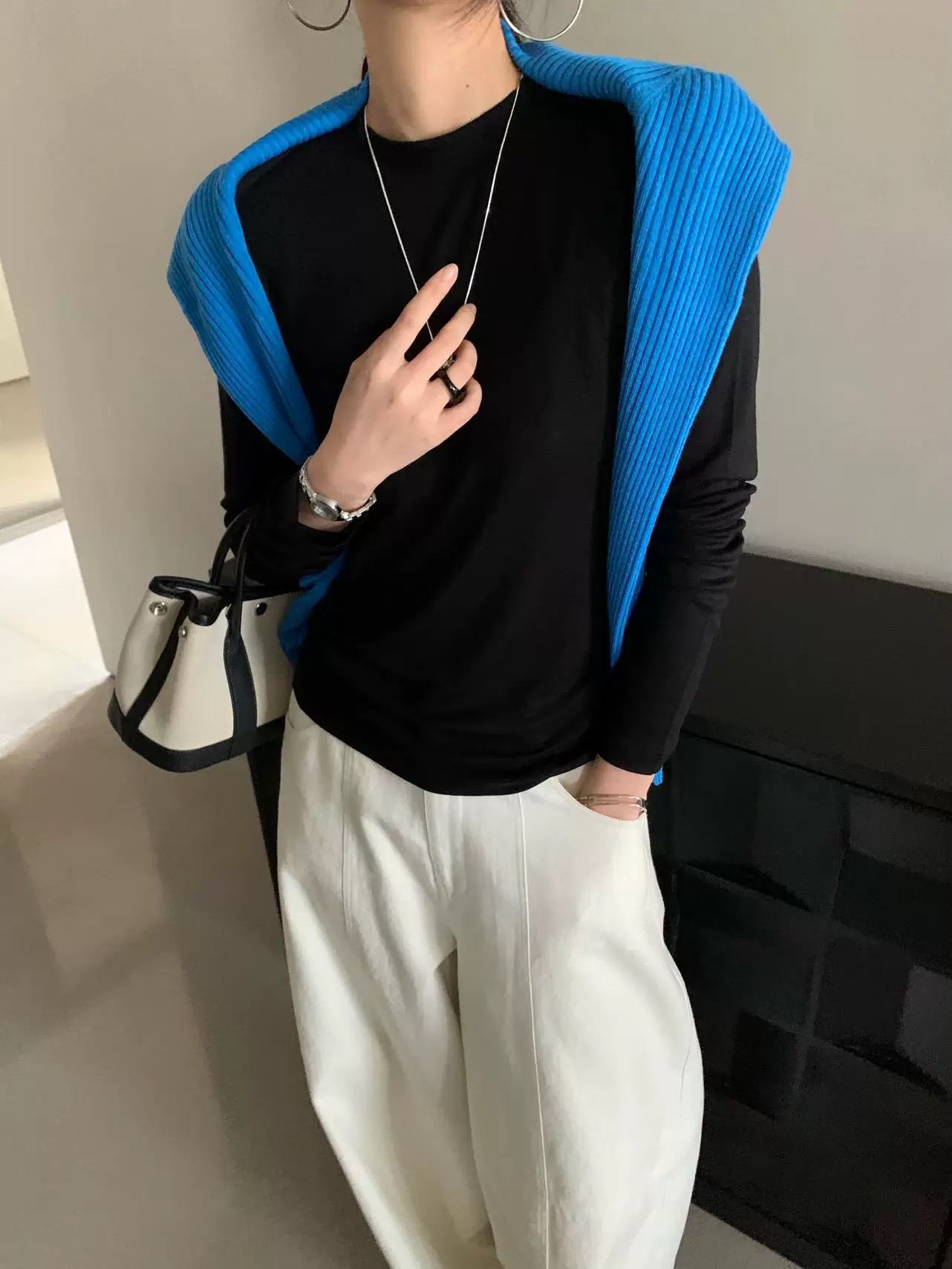 净版半高领打底上衣女2025秋冬