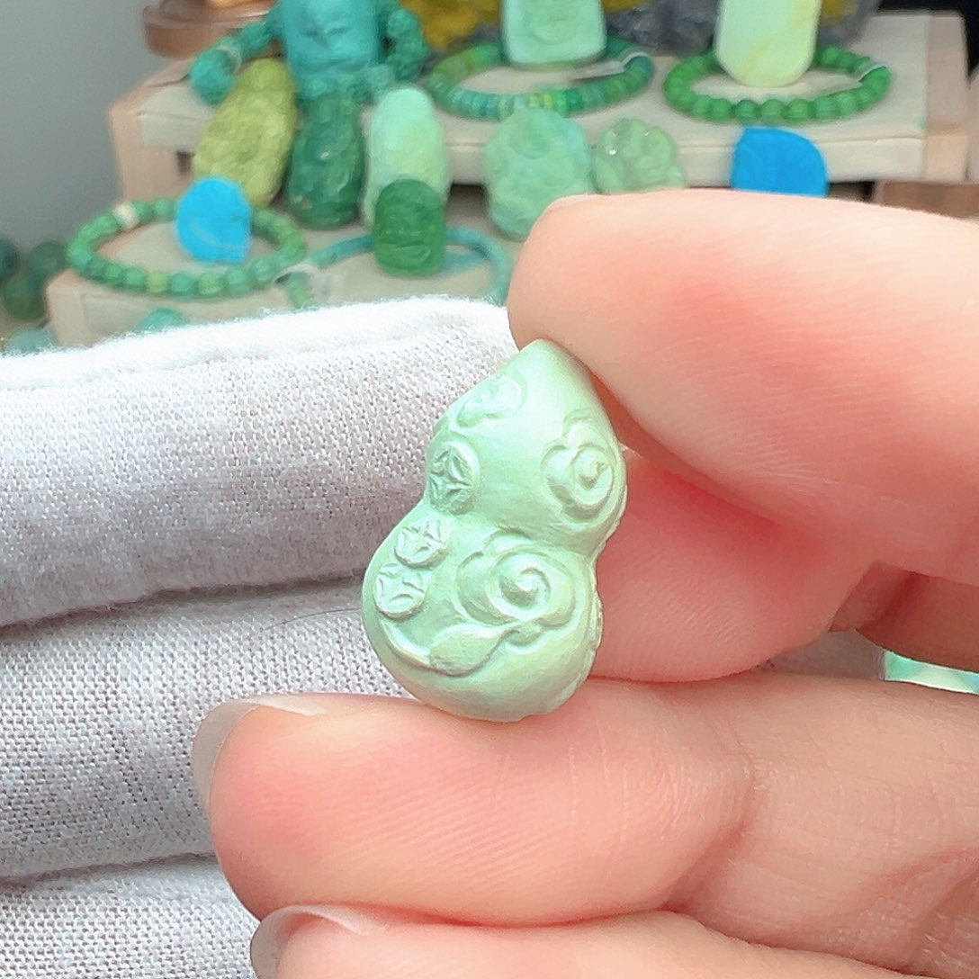 这***)绿松石未镶嵌主播万珍