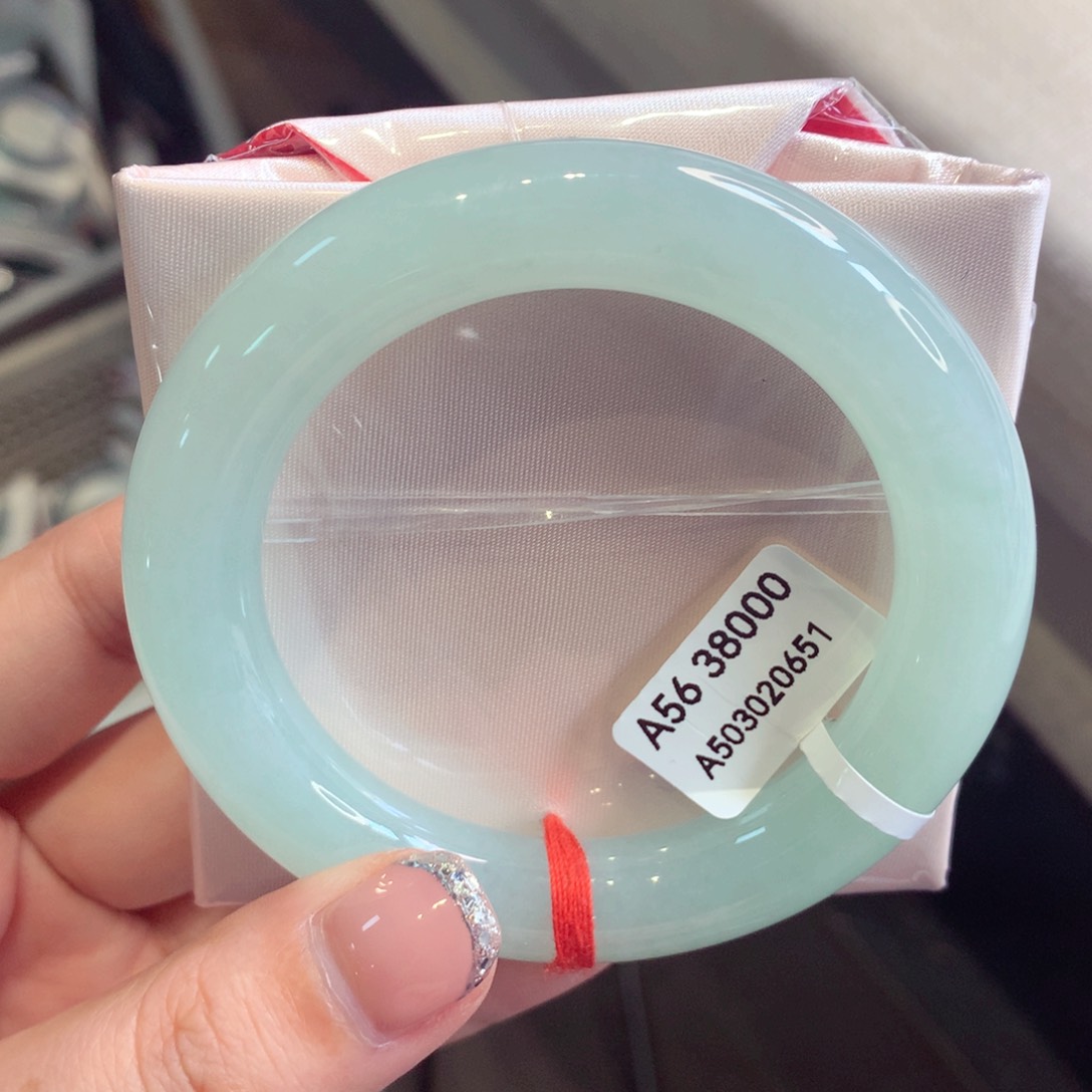 翡翠手镯未镶嵌6号圆条77