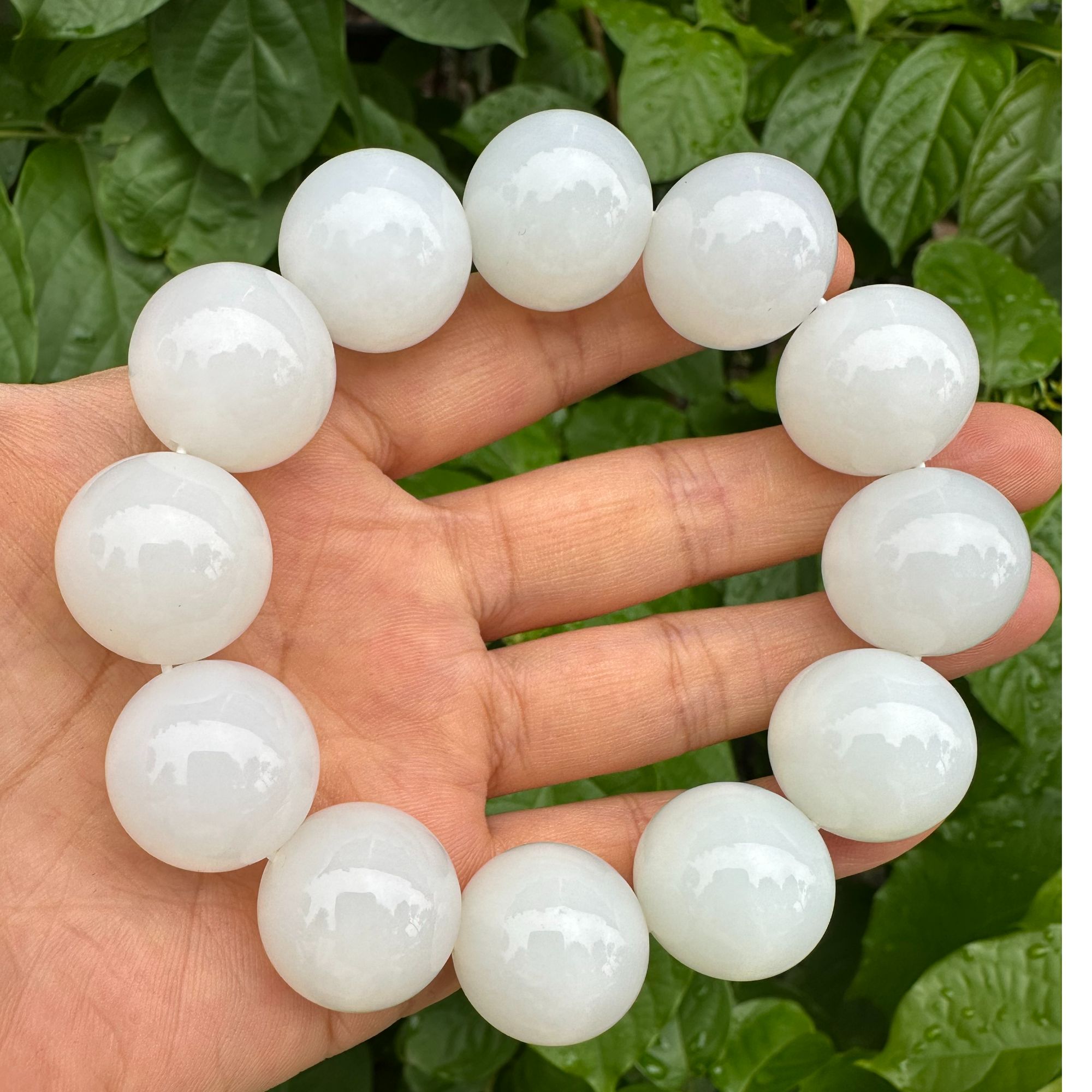 羊脂白玉手串卡20新疆天泰一级白