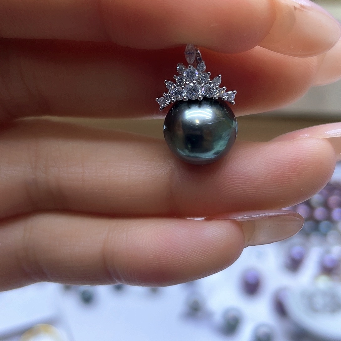 海水珍珠颈饰银S925镶嵌