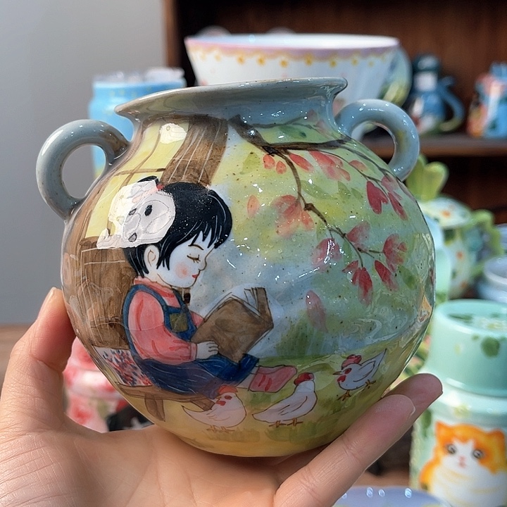 陶景德镇釉下手陶瓷 