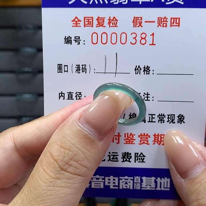 翡翠戒指未镶嵌     381