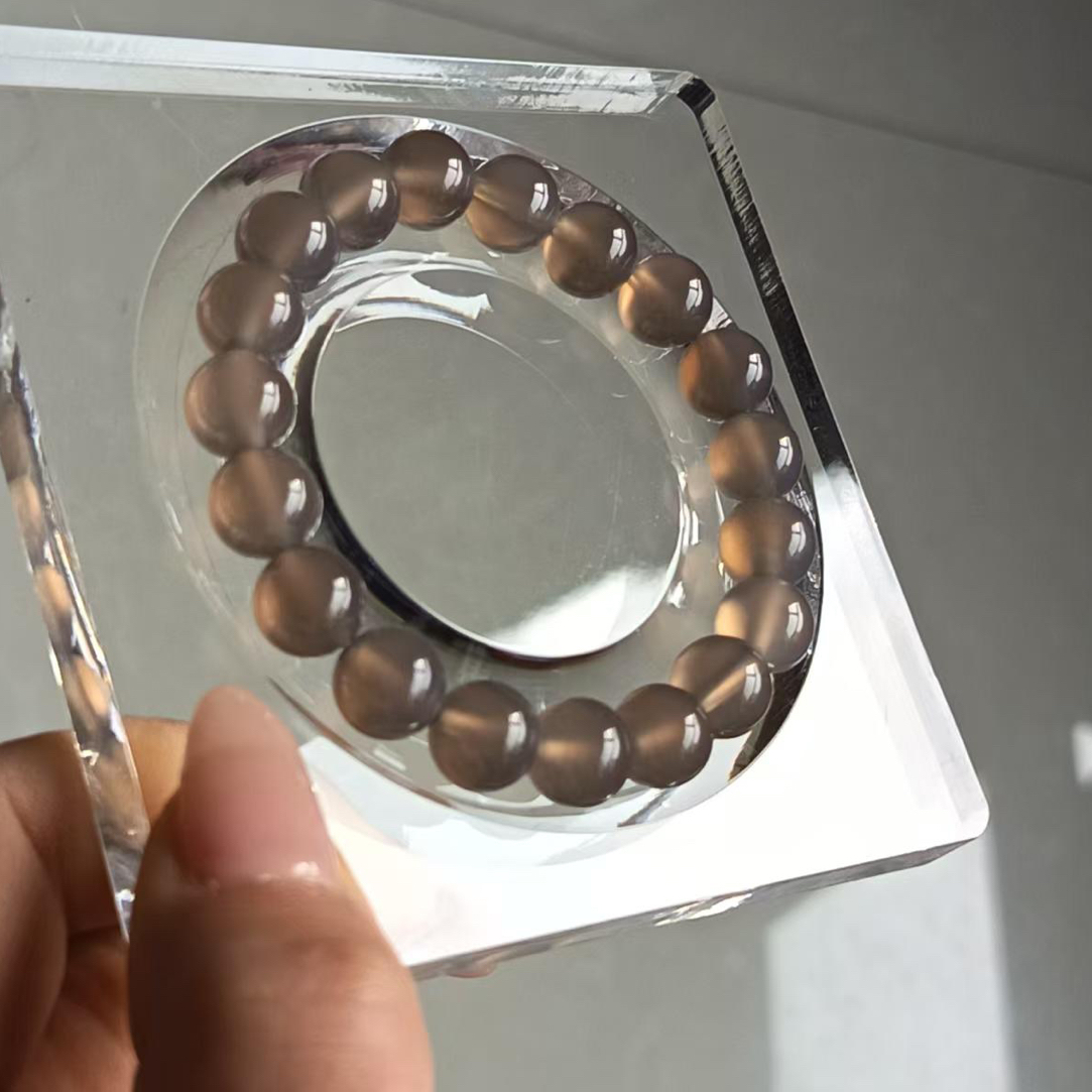 天然玛瑙卡10女士珠串烟紫色直播间福利款