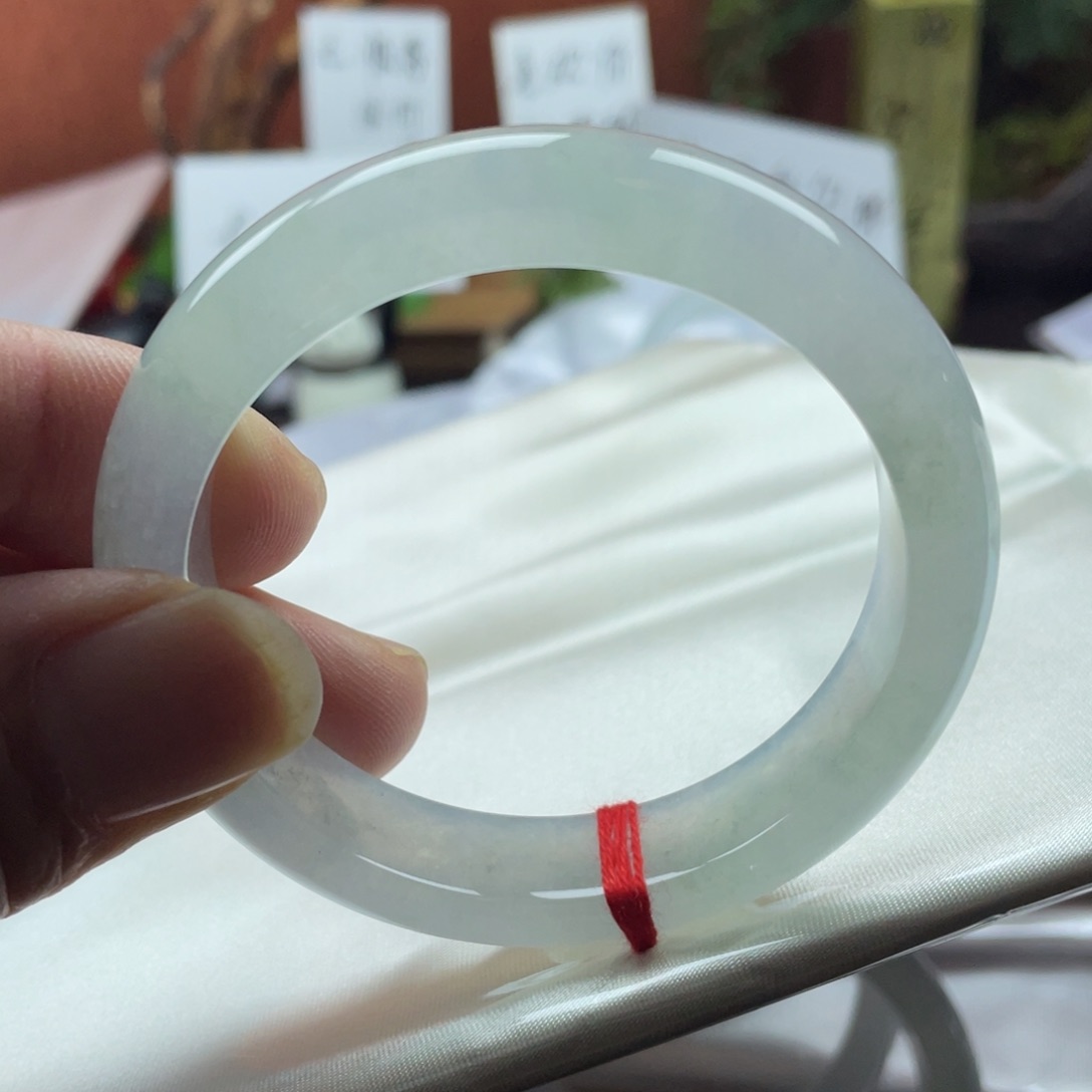 翡翠手镯未镶嵌54.5小冰晴水