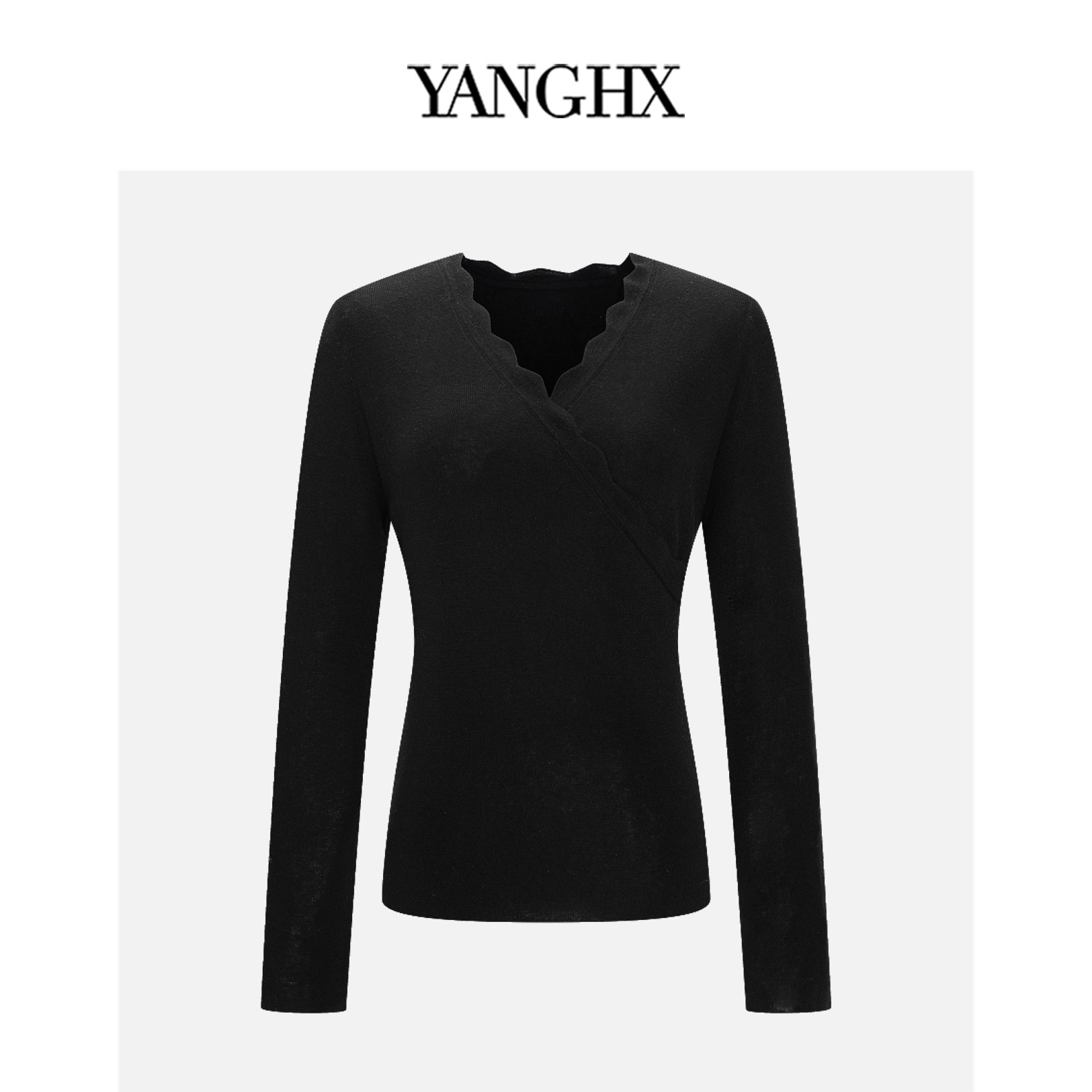 EDFNOT/杨红霞汝意MG精纺套头上衣3176