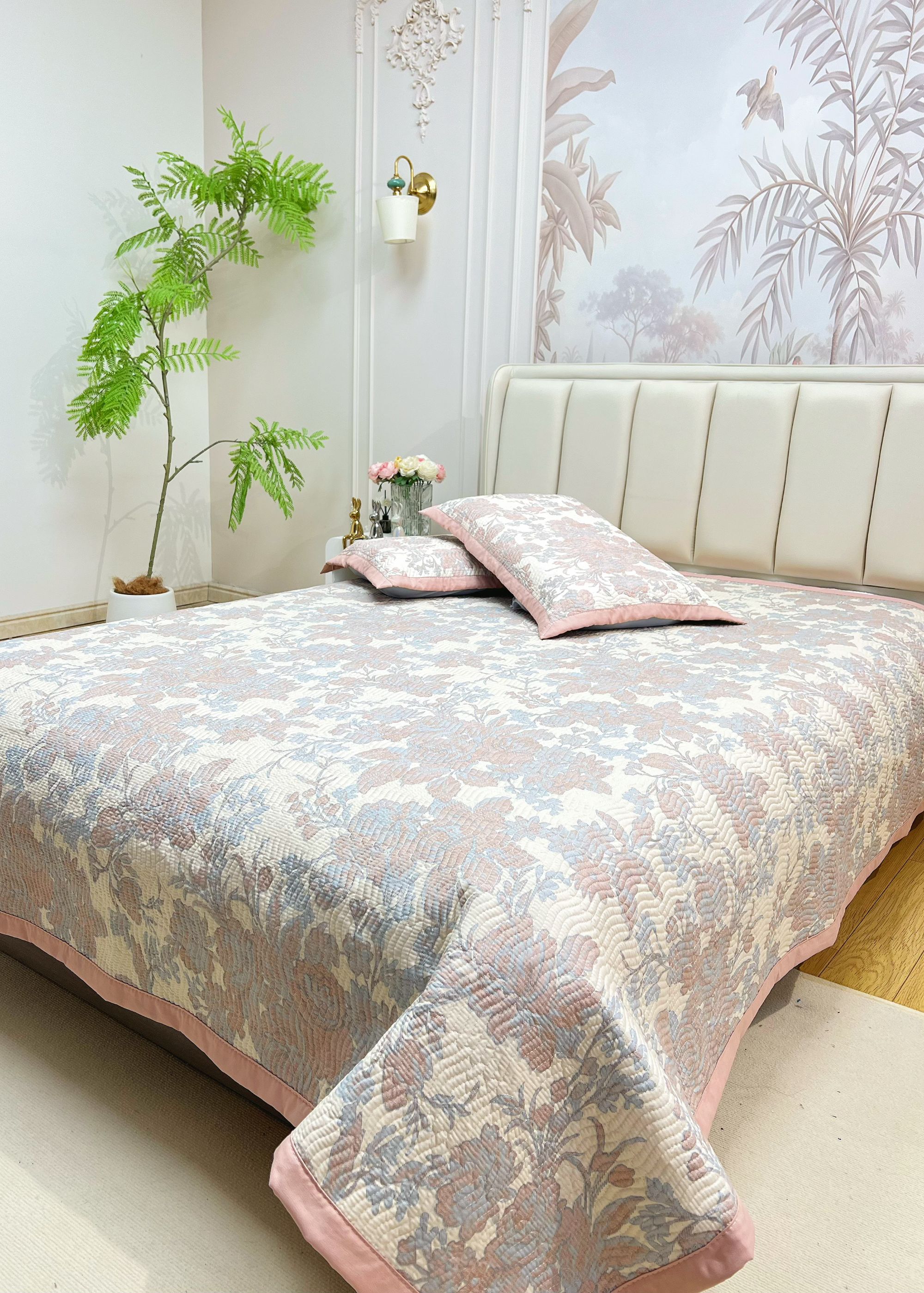 【梦甜枕套】法式轻奢风草木染绗缝枕套