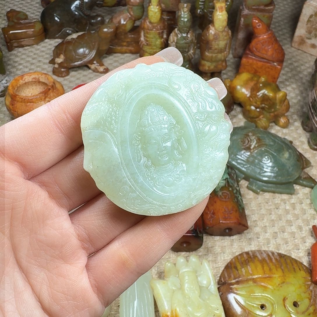 白玉菩提吊坠挂件