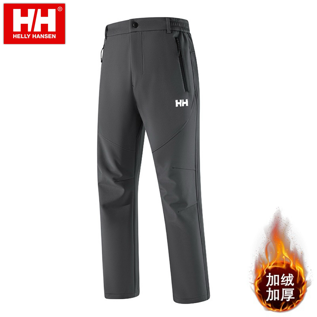 HELLY HANSEN/HH户外软壳冲锋裤男士秋冬季加绒加厚防风直筒裤男