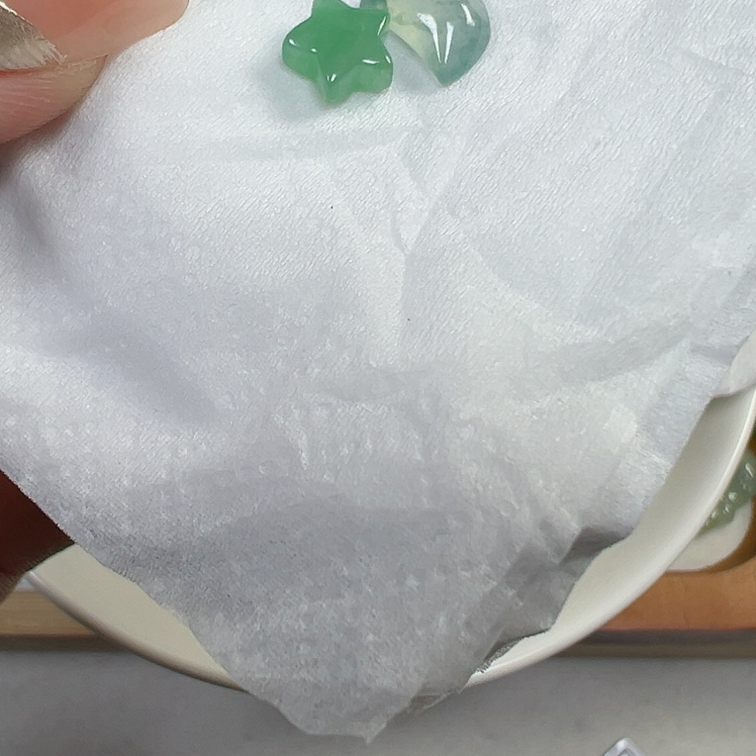 翡翠散珠白*翡翠星星月亮2个