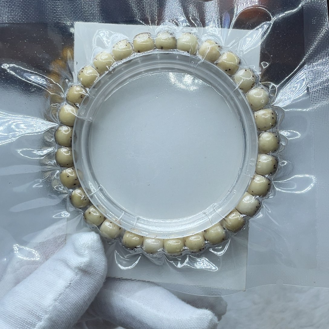 星月菩提手串原生态石玉8✖️7半壁留白