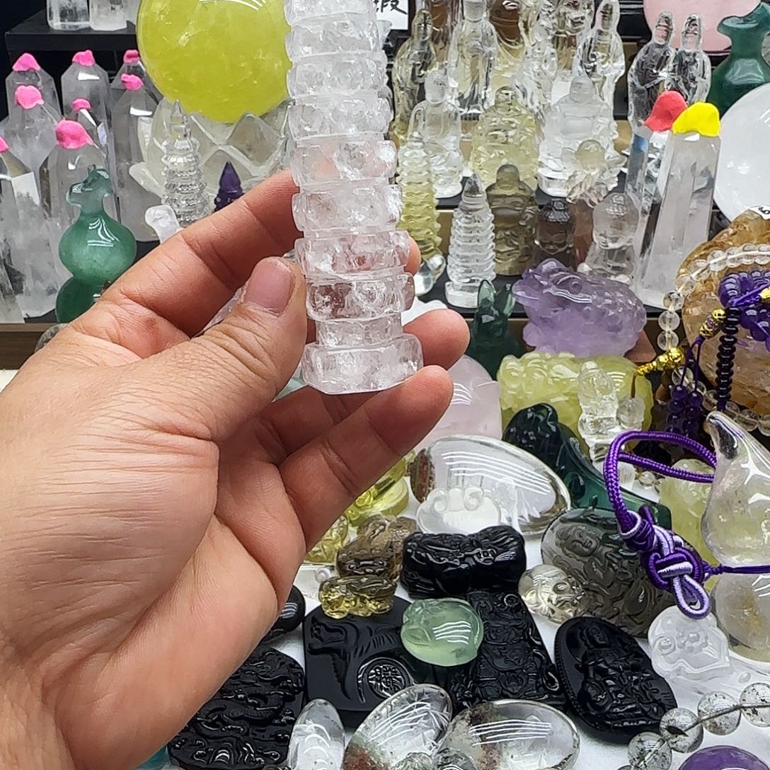 水晶未镶嵌车挂摆件