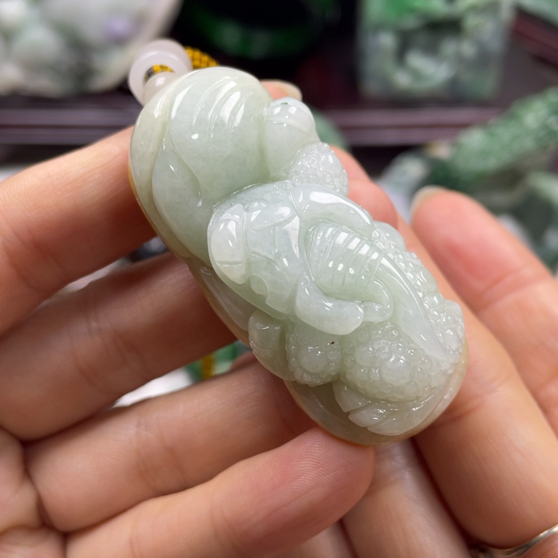 翡翠未镶嵌颈饰牌子