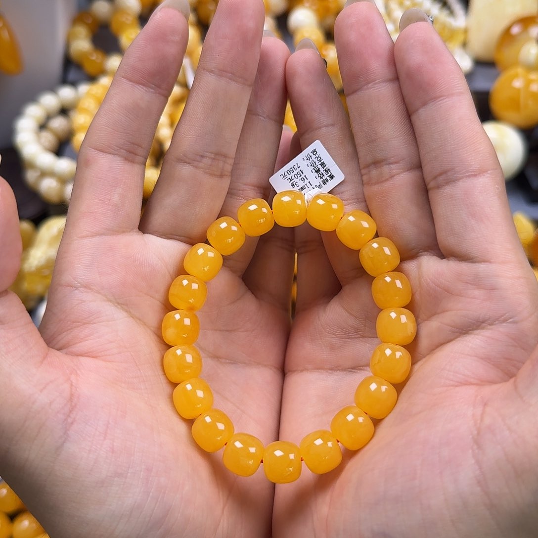 琥珀珠宝奇石未镶嵌同料11mm