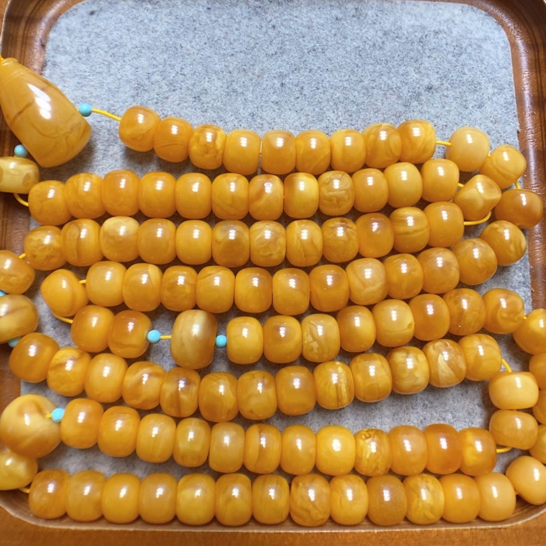 蜜蜡项链未镶嵌蜜蜡108