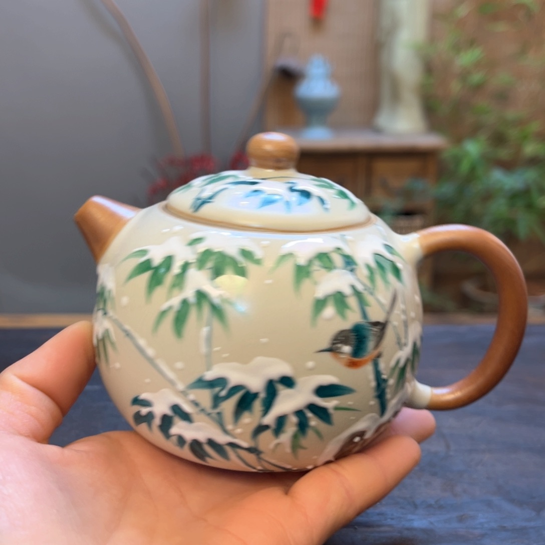 杯景德镇柴烧手绘陶瓷