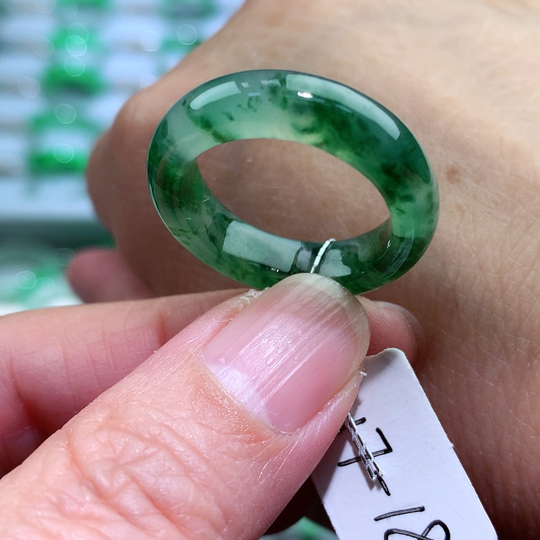 未镶嵌戒指翡翠17-18号